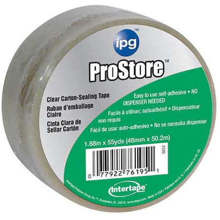 Intertape 1.88" x 55 Yds Clear Moving Tape Box & Carton Sealing Tape Clear 9852